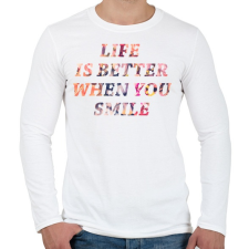 PRINTFASHION LIFE IS BETTER.png - Férfi hosszú ujjú póló - Fehér férfi póló