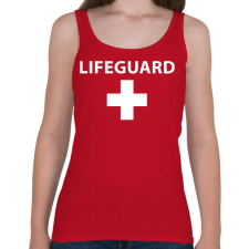 PRINTFASHION Lifeguard - Női atléta - Cseresznyepiros női trikó