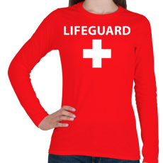 PRINTFASHION Lifeguard - Női hosszú ujjú póló - Piros