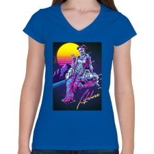 PRINTFASHION Lifeline Retro - Apex Legends - Női V-nyakú póló - Királykék női póló