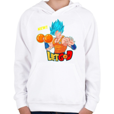 PRINTFASHION Lift God - Gyerek kapucnis pulóver - Fehér gyerek pulóver, kardigán