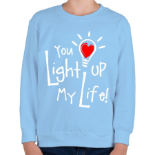 PRINTFASHION Light up - Gyerek pulóver - Világoskék gyerek pulóver, kardigán