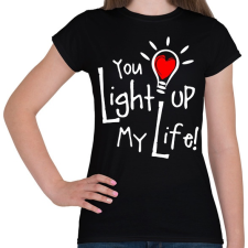 PRINTFASHION Light up - Női póló - Fekete női póló