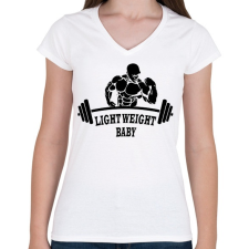 PRINTFASHION Light Weight Baby - Női V-nyakú póló - Fehér női póló