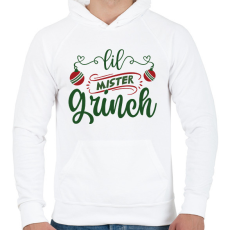 PRINTFASHION lil mister grinch-01 - Férfi kapucnis pulóver - Fehér
