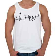 PRINTFASHION LIL PEEP - Férfi atléta - Fehér