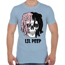 PRINTFASHION Lil Peep - Férfi póló - Világoskék férfi póló