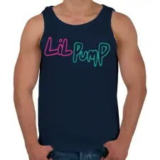 PRINTFASHION Lil Pump színes - Férfi atléta - Sötétkék atléta, trikó