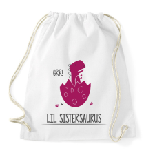 PRINTFASHION Lil Sistersaurus - Sportzsák, Tornazsák - Fehér tornazsák