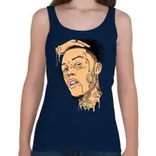 PRINTFASHION Lil Skies - Női atléta - Sötétkék női trikó