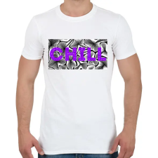 PRINTFASHION Lila CHILL - Férfi póló - Fehér férfi póló