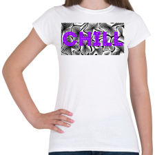 PRINTFASHION Lila CHILL - Női póló - Fehér női póló