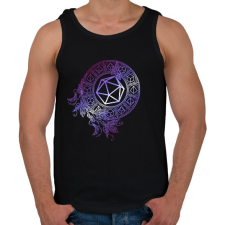 PRINTFASHION Lila Mágikus Kör - Férfi atléta - Fekete atléta, trikó