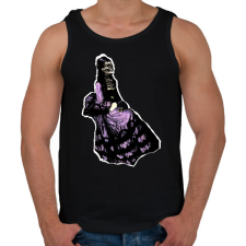 PRINTFASHION lila ruhás nő - Férfi atléta - Fekete atléta, trikó