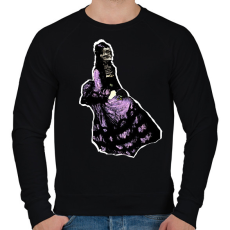 PRINTFASHION lila ruhás nő - Férfi pulóver - Fekete