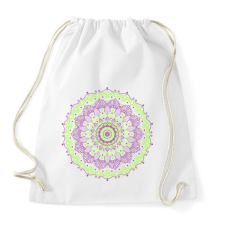 PRINTFASHION Lila-zöld mandala - Sportzsák, Tornazsák - Fehér tornazsák
