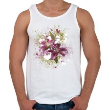 PRINTFASHION liliom1 - Férfi atléta - Fehér atléta, trikó