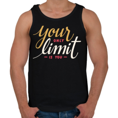PRINTFASHION Limit - Férfi atléta - Fekete