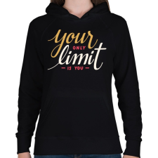 PRINTFASHION Limit - Női kapucnis pulóver - Fekete női pulóver, kardigán