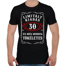 PRINTFASHION Limitált kiadás - 30 éves - Férfi póló - Fekete