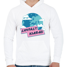 PRINTFASHION Limitált kiadás - Föld - Férfi kapucnis pulóver - Fehér férfi pulóver, kardigán