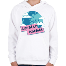 PRINTFASHION Limitált kiadás - Föld - Gyerek kapucnis pulóver - Fehér