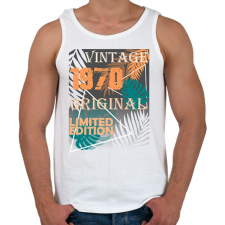 PRINTFASHION limited 1970 - Férfi atléta - Fehér atléta, trikó