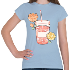 PRINTFASHION Limonade - Női póló - Világoskék