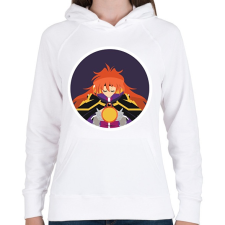 PRINTFASHION Lina - Női kapucnis pulóver - Fehér női pulóver, kardigán