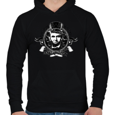 PRINTFASHION Lincoln - Vámpírvadász - Férfi kapucnis pulóver - Fekete férfi pulóver, kardigán