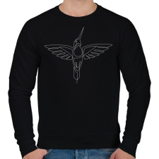 PRINTFASHION linebirdwh-01.png - Férfi pulóver - Fekete férfi pulóver, kardigán