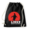 PRINTFASHION Linux - Born to be root - Sportzsák, Tornazsák - Fekete