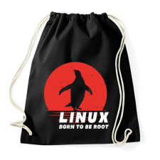 PRINTFASHION Linux - Born to be root - Sportzsák, Tornazsák - Fekete tornazsák