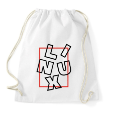 PRINTFASHION Linux box black - Sportzsák, Tornazsák - Fehér tornazsák