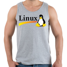 PRINTFASHION Linux is the best! - Férfi atléta - Sport szürke