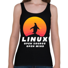 PRINTFASHION Linux - open source - Női atléta - Fekete női trikó