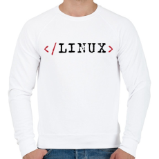 PRINTFASHION Linux parancssor - Férfi pulóver - Fehér