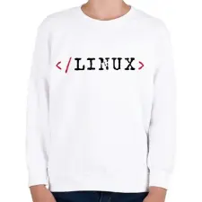 PRINTFASHION Linux parancssor - Gyerek pulóver - Fehér gyerek pulóver, kardigán