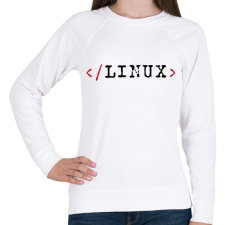 PRINTFASHION Linux parancssor - Női pulóver - Fehér női pulóver, kardigán