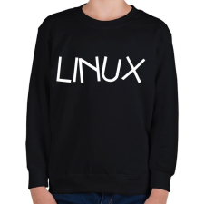PRINTFASHION Linux rendszer - Gyerek pulóver - Fekete gyerek pulóver, kardigán