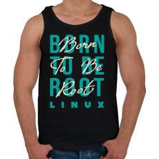 PRINTFASHION Linux rendszergazda - Férfi atléta - Fekete