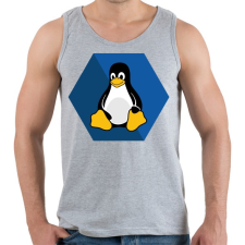 PRINTFASHION Linux Tux - Férfi atléta - Sport szürke atléta, trikó