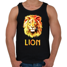 PRINTFASHION LION FACE - Férfi atléta - Fekete atléta, trikó