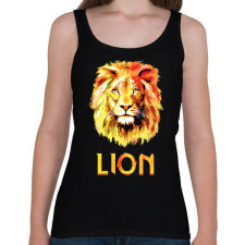 PRINTFASHION LION FACE - Női atléta - Fekete női trikó