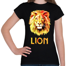 PRINTFASHION LION FACE - Női póló - Fekete
