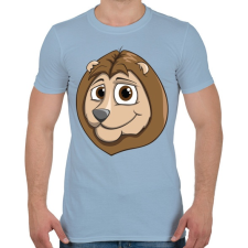 PRINTFASHION Lion - Férfi póló - Világoskék férfi póló