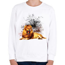 PRINTFASHION LION - Gyerek pulóver - Fehér gyerek póló