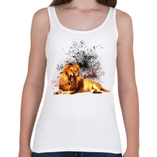 PRINTFASHION LION - Női atléta - Fehér női trikó