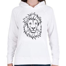 PRINTFASHION lion  - Női kapucnis pulóver - Fehér