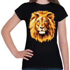 PRINTFASHION Lion - Női póló - Fekete